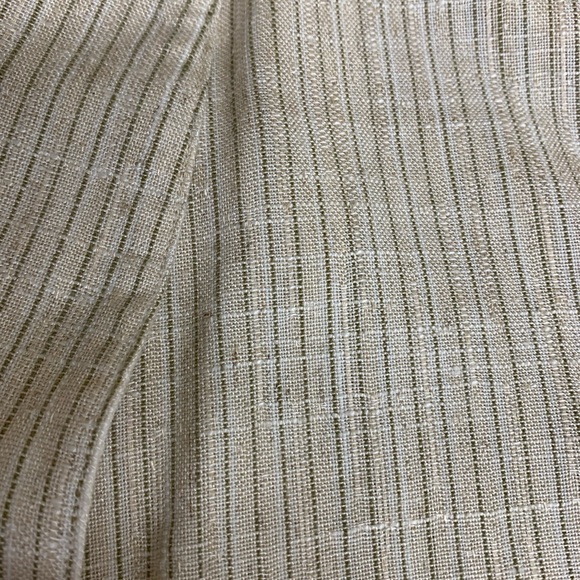 Vintage Mitchell Mitchell blazer 3/4 length sleeve Beige pin Stripe Size 10 - Picture 5 of 10